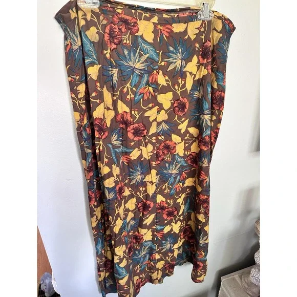 VTG Classics‎ By Jantzen Tropical Floral Boho Midi Skirt Size:16 EUC - Picture 3 of 6